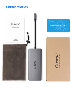 TOTU 12-in-1 Triple Display USB-C Hub with Dual HDMI&VGA - TOTU