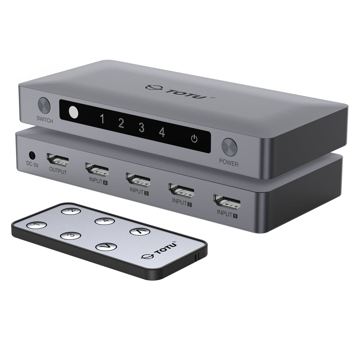 TOTU 4-in-1 HDMI Switch with Remote Control - TOTU
